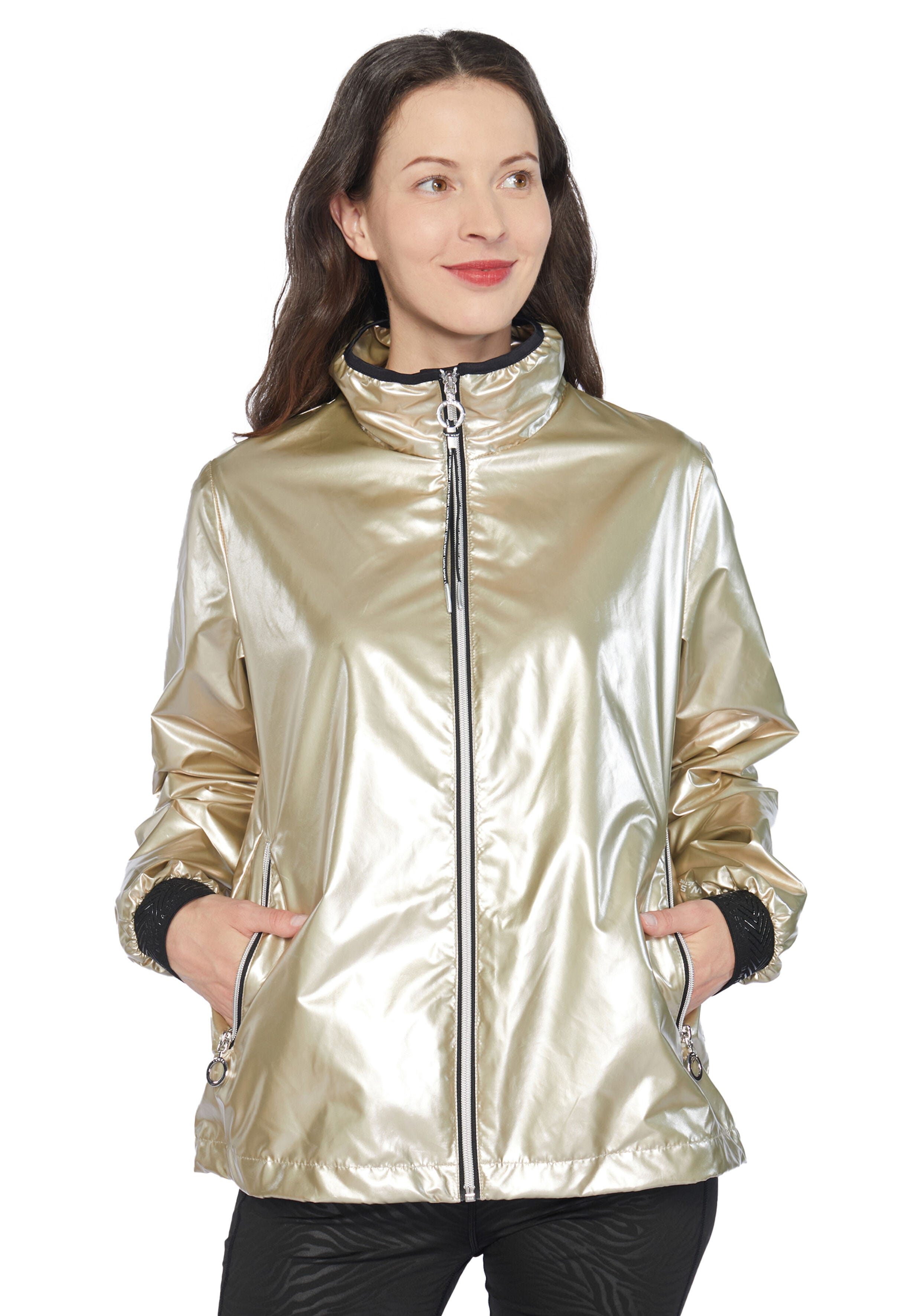 Gold metallic top jacket ladies