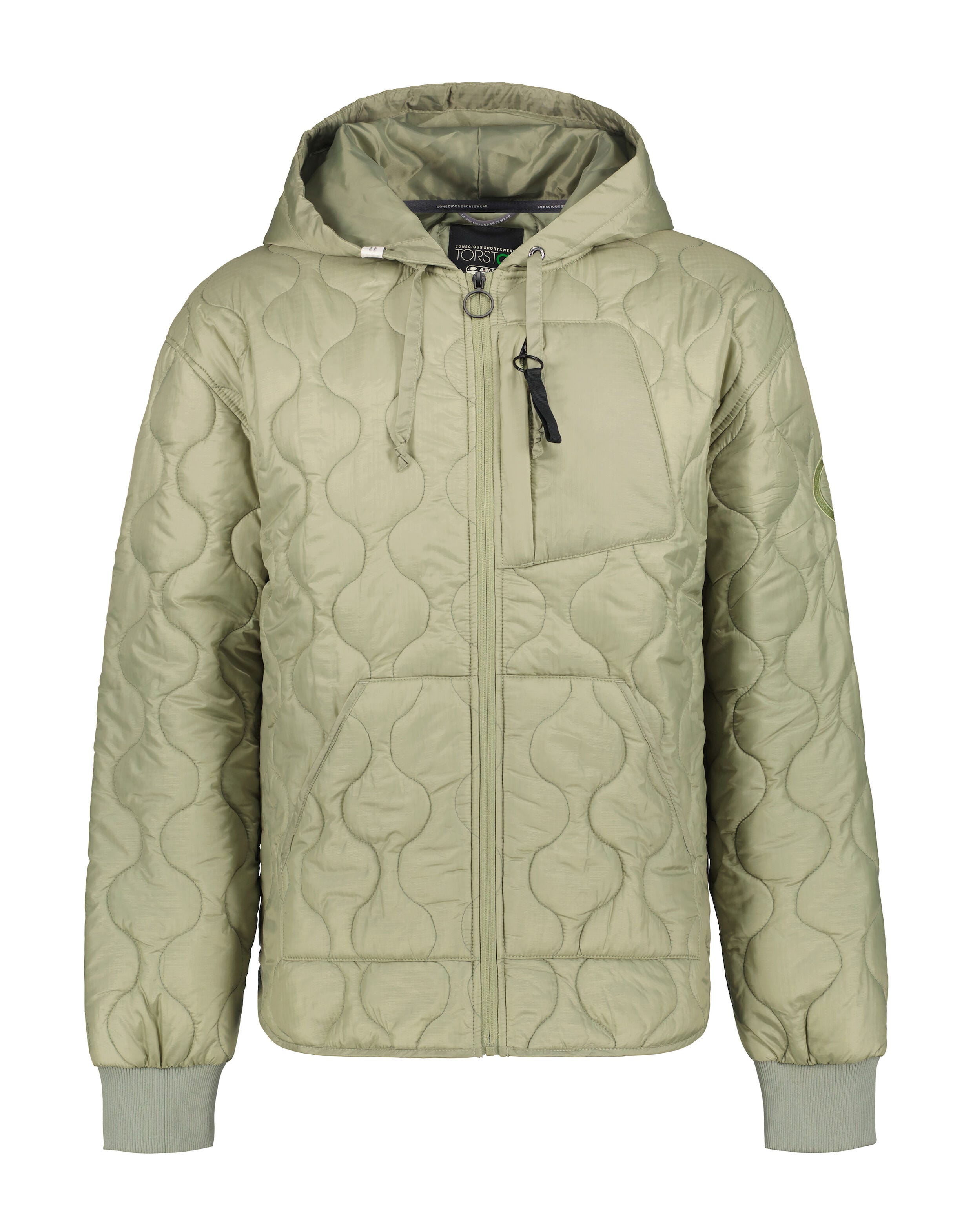 The north face men's alphabet shop city quilted logo hooded jacket