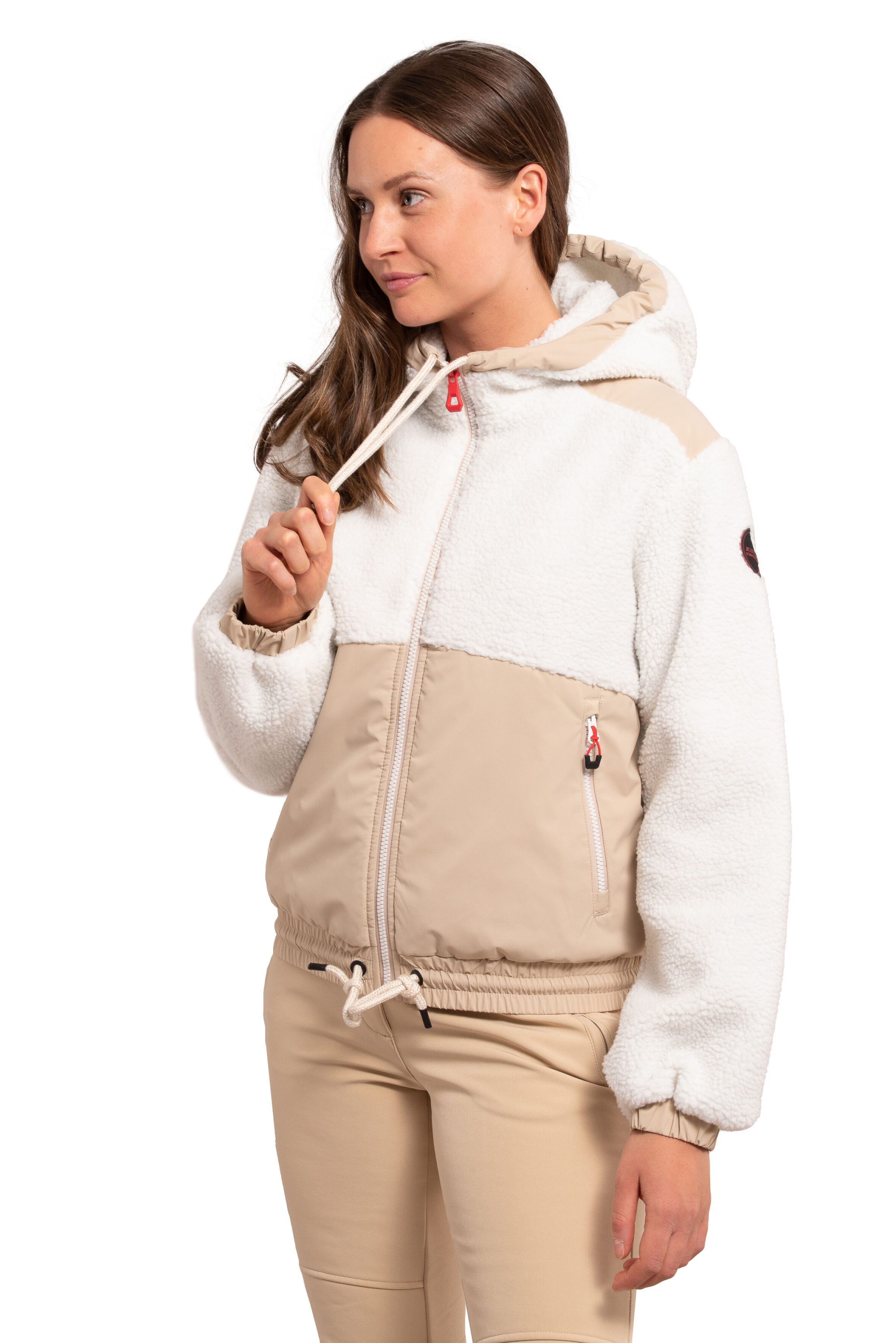 Womens cream fleece jacket sale